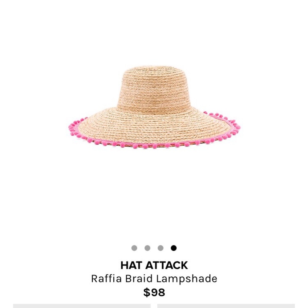Revolve “Hat Attack” Raffia Braid Lampshade Hat. - image 4